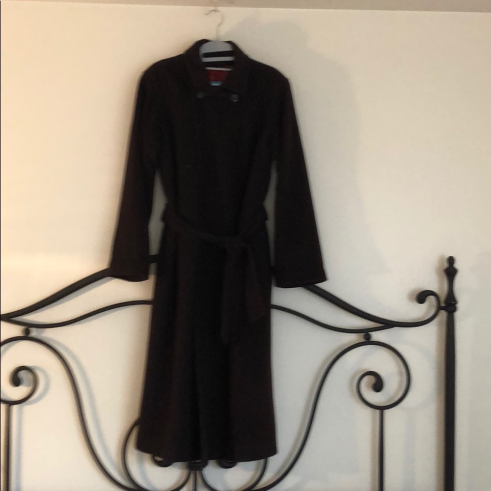 Elegant cashmere long robe coat